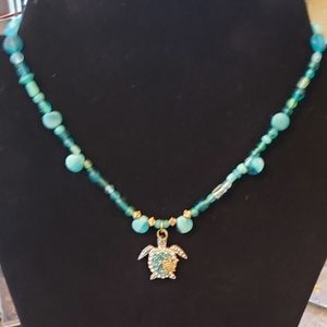 Beachy Mommy & Baby Sea Turtles Choker